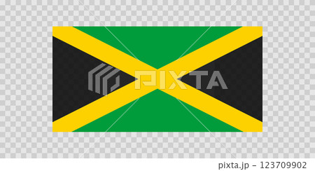 Flag of Jamaica. Jamaican national symbol in official colors. Template icon. Abstract vector background Flag of Jamaica. Jamaican national symbol in official colors. Template icon. Abstract vector background 123709902