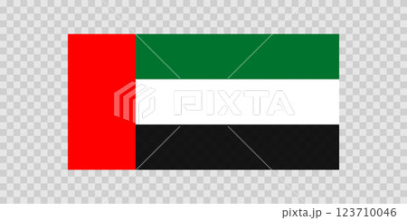 Flag of United Arab Emirates. Arabian national symbol in official colors. Template icon. Abstract vector background 123710046