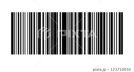 Barcode isolated on white background. Code stripes sticker. Barcode labels, customers qr code 123710050