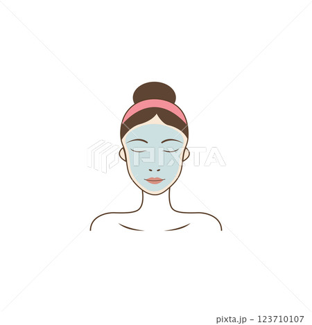 woman face mask icon woman face mask icon 123710107