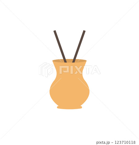Aromatherapy icon flat design Scented Reed Diffuser Oil Aromatherapy icon flat design Scented Reed Diffuser Oil 123710118