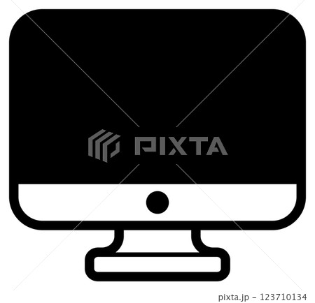 デスクトップパソコンのアイコン 黒 デスクトップパソコンのアイコン 黒 123710134