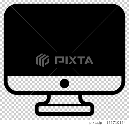 デスクトップパソコンのアイコン 黒 デスクトップパソコンのアイコン 黒 123710134