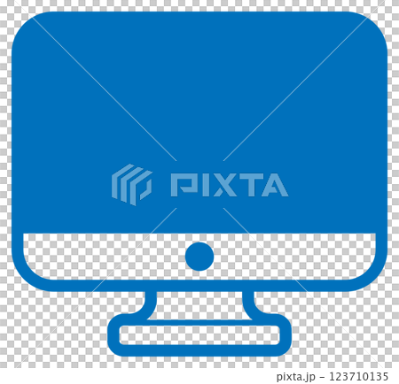 デスクトップパソコンのアイコン  青 123710135