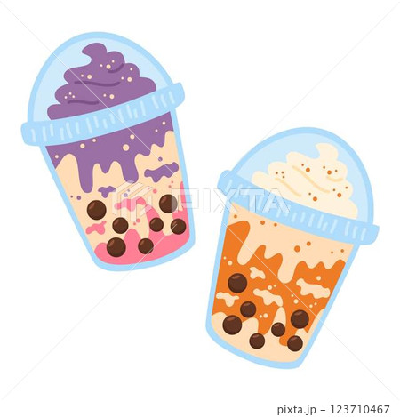 bubble tea variety of sweet and refreshing 123710467