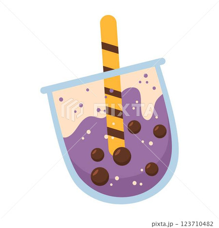 sweet chewy tapioca pearls illustration 123710482