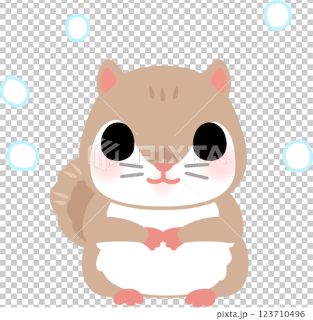 一隻坐著的飛鼠的變形插圖 123710496