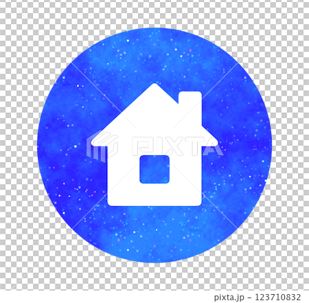 Blue starry sky | House icon Blue starry sky | House icon 123710832