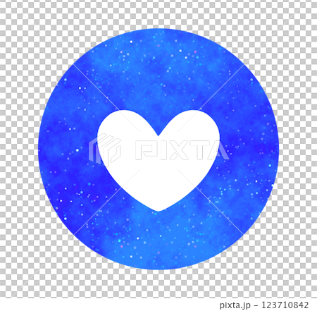 Blue starry sky | Heart icon 123710842