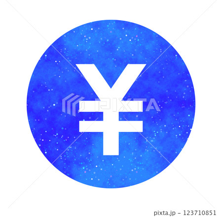 青色の星空｜シンプルな円マーク 123710851