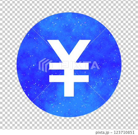 青色の星空｜シンプルな円マーク 123710851