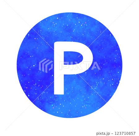 青色の星空｜シンプルなPマーク 123710857