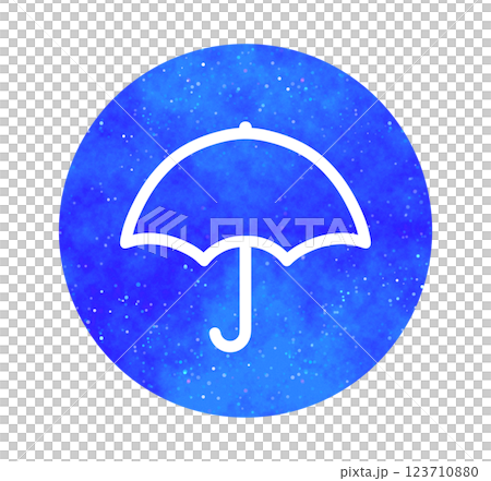 Blue starry sky | Simple umbrella icon 123710880