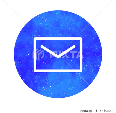 青色の星空｜メールアイコン 123710881