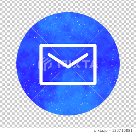 青色の星空｜メールアイコン 123710881