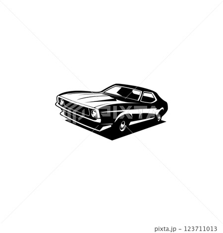 mustang car logo design. isolated white background front side view. perfect for logo, badge, emblem, icon, sticker design. available in eps 10 123711013