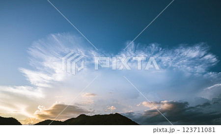 空に浮かぶ傘のような雲 空に浮かぶ傘のような雲 123711081
