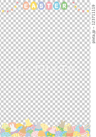 Vertical frame decorated with Easter eggs 123711119