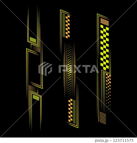 Racing sport green and orange vinyls Racing sport green and orange vinyls 123711575