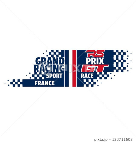 Racing label France flag Racing label France flag 123711608
