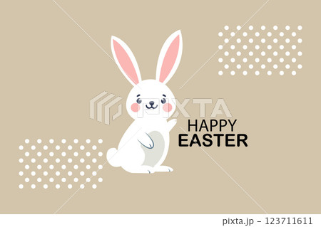 Cute Easter Bunny Vector Illustration 123711611