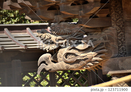 埼玉県東松山市箭弓町　国の重要文化財　箭弓稲荷神社の本殿の守護神 123711900