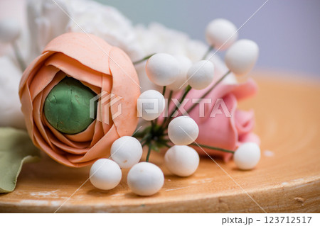 wedding cake with white candles wedding cake with white candles 123712517