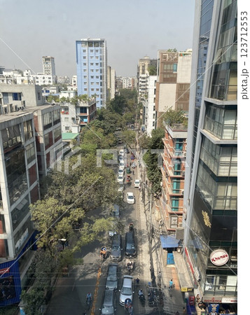 発展途上国バングラデシュのダッカの街並み 発展途上国バングラデシュのダッカの街並み 123712553