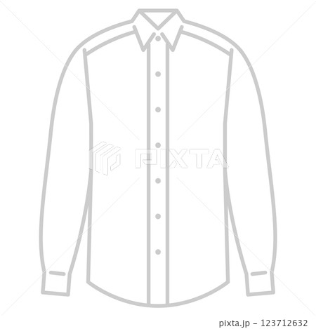 長袖ワイシャツのイラスト 123712632