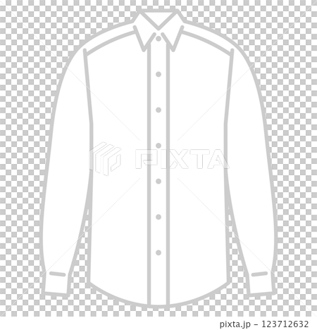 長袖ワイシャツのイラスト 123712632