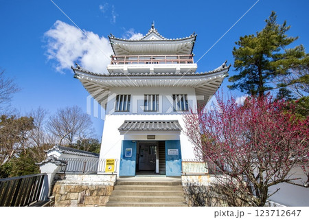 常滑市、城山公園の大野城模擬天守 123712647