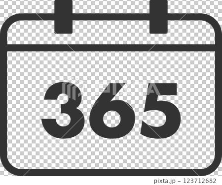 シンプルな365のカレンダーイラストベクターアイコン 123712682