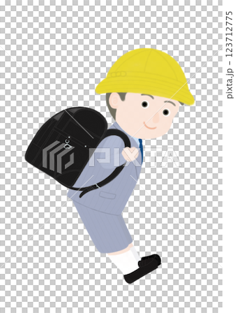 ランドセルを背負った小学生の男の子 123712775