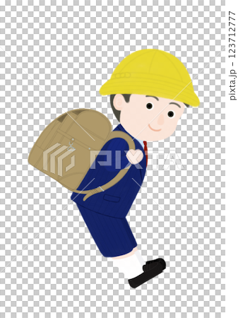 ランドセルを背負った小学生の男の子 123712777
