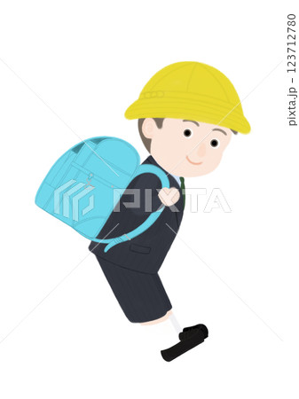 ランドセルを背負った小学生の男の子 123712780