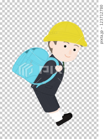 ランドセルを背負った小学生の男の子 123712780