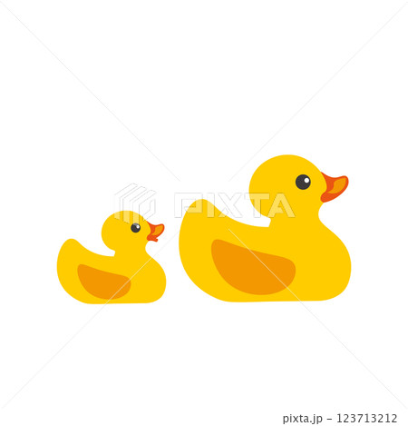 あひるのおもちゃのイラスト 123713212