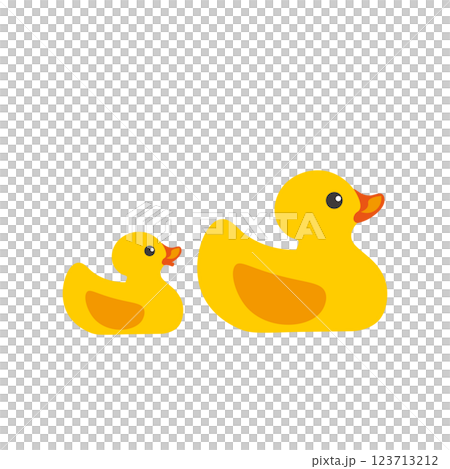 あひるのおもちゃのイラスト 123713212