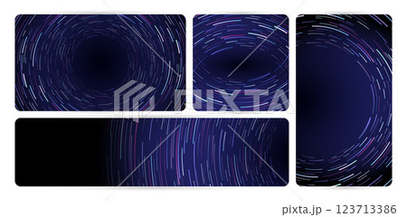 a set of four banners radial stripes futuristic lines with a blue background and a purple light with space for your text, business cards templates, banner, flyer, covering calendar, webs banners, sign a set of four banners radial stripes futuristic lines with a blue background and a purple light with space for your text, business cards templates, banner, flyer, covering calendar, webs banners, sign 123713386