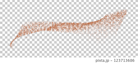 Separate brown crayon brush strokes on transparent background. 123713686