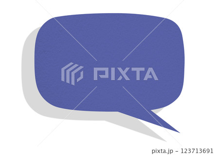 Purple paper speech bubbles separated on transparent background 123713691