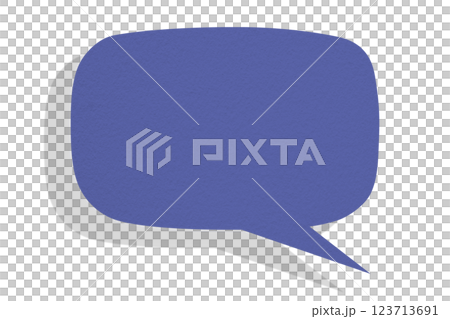 Purple paper speech bubbles separated on transparent background 123713691