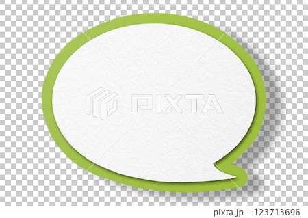 Green paper speech bubbles separate on transparent background Green paper speech bubbles separate on transparent background 123713696