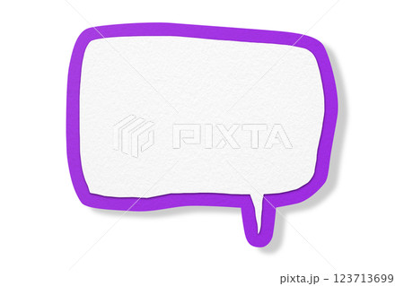 Purple paper speech bubbles separated on transparent background Purple paper speech bubbles separated on transparent background 123713699