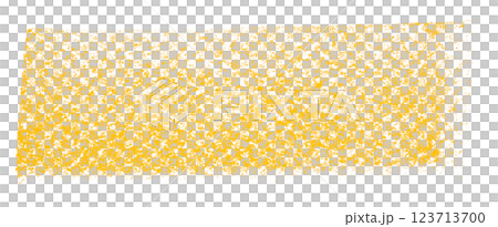 Separate yellow crayon brush strokes on transparent background. 123713700