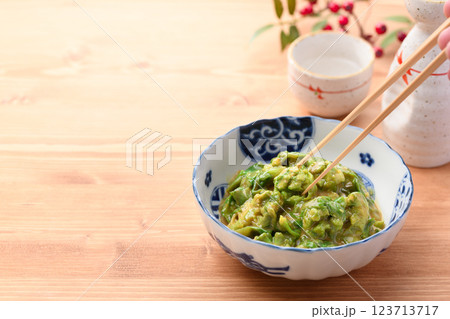 早春の食材 ふきのとうの酢味噌和え 早春の食材 ふきのとうの酢味噌和え 123713717