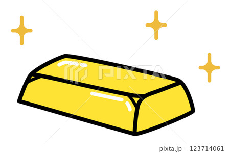 金の延べ棒のベクターイラスト 123714061