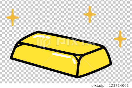 金の延べ棒のベクターイラスト 123714061
