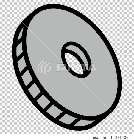 シンプルな硬貨のベクターイラスト 123714062
