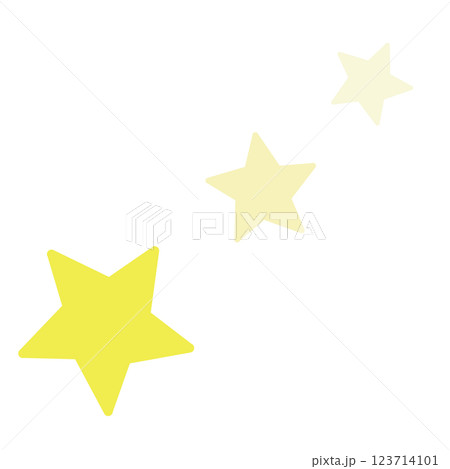 淡い黄色の大小並んだ星のイラスト 淡い黄色の大小並んだ星のイラスト 123714101